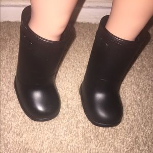 All black American girl doll boots